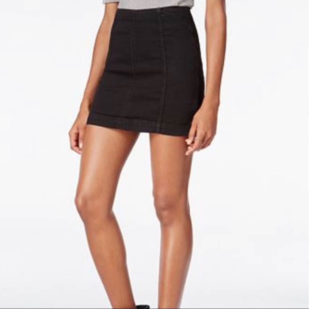 Free people “modern femme Denim mini skirt”